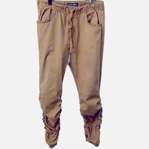 Contender, Jogger, Khaki Skinny Fit Small Scrunch Elastic Ankle, Unisex